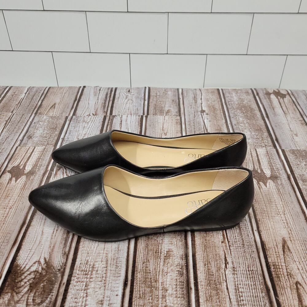 Franco Sarto Hazeline Womens Black Pointed Toe Slip On Size 7.5